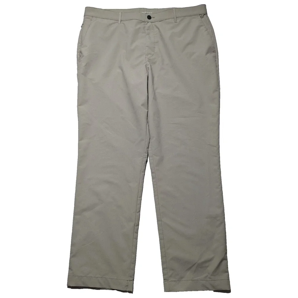 BANANA REPUBLIC Khaki Flat Front Performance Chino Pants -‎ Men 40X30 EUC